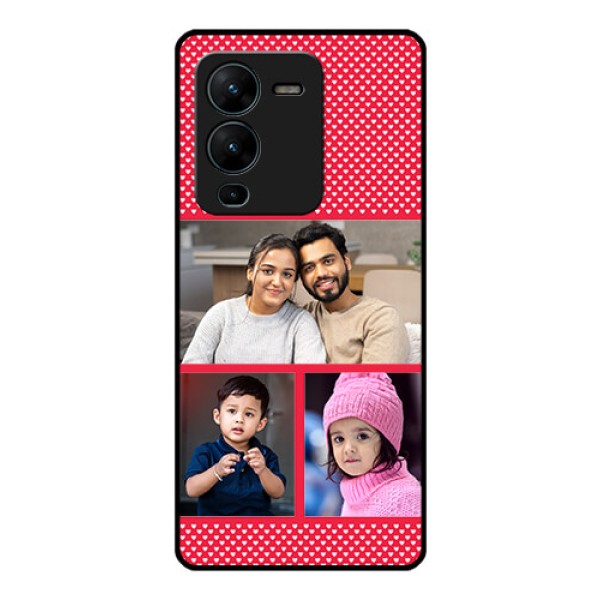 Vivo V25 Pro 5G Personalized Glass Phone Case - Bulk Pic Upload Design