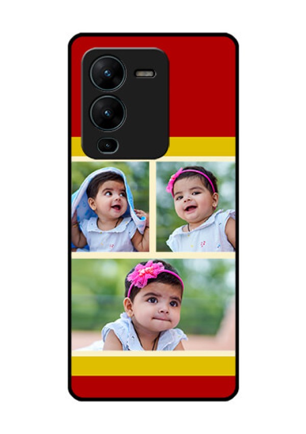 Vivo V25 Pro 5G Custom Glass Mobile Case - Multiple Pic Upload Design