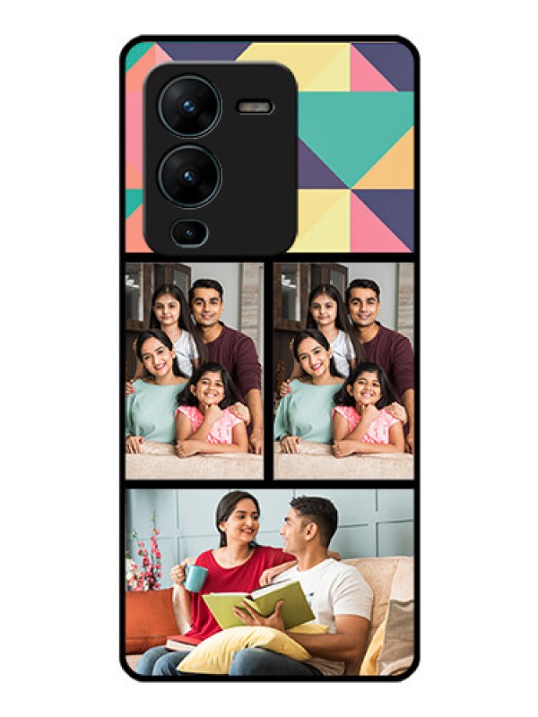 Custom Vivo V25 Pro 5G Custom Glass Phone Case - Bulk Pic Upload Design