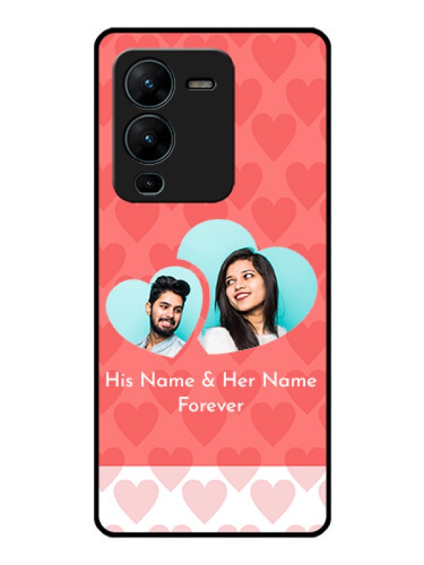 Custom Vivo V25 Pro 5G Personalized Glass Phone Case - Couple Pic Upload Design