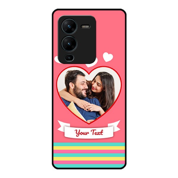Vivo V25 Pro 5G Photo Printing on Glass Case - Love Doodle Design Vivo V25 Pro 5G Photo Printing on Glass Case - Love Doodle Design