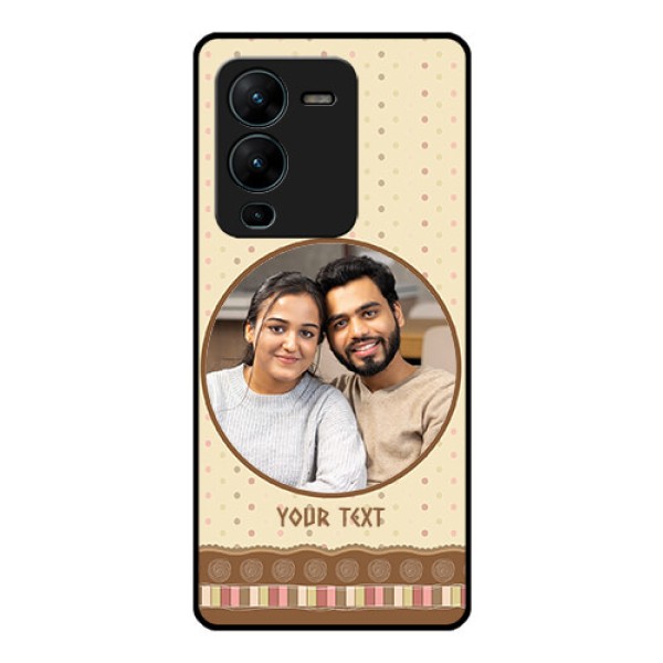 Vivo V25 Pro 5G Custom Glass Mobile Case - Brown Dotted Mobile Case Design Vivo V25 Pro 5G Custom Glass Mobile Case - Brown Dotted Mobile Case Design