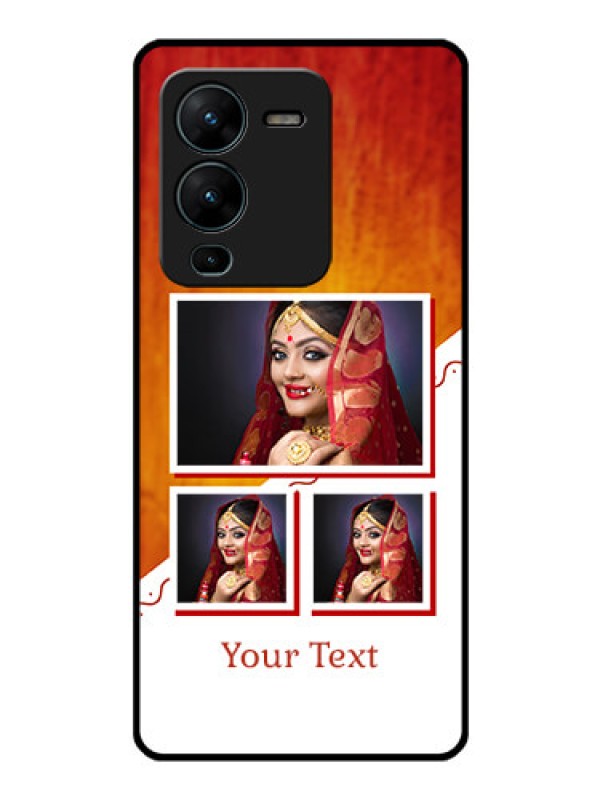Custom Vivo V25 Pro 5G Custom Glass Phone Case - Wedding Memories Design