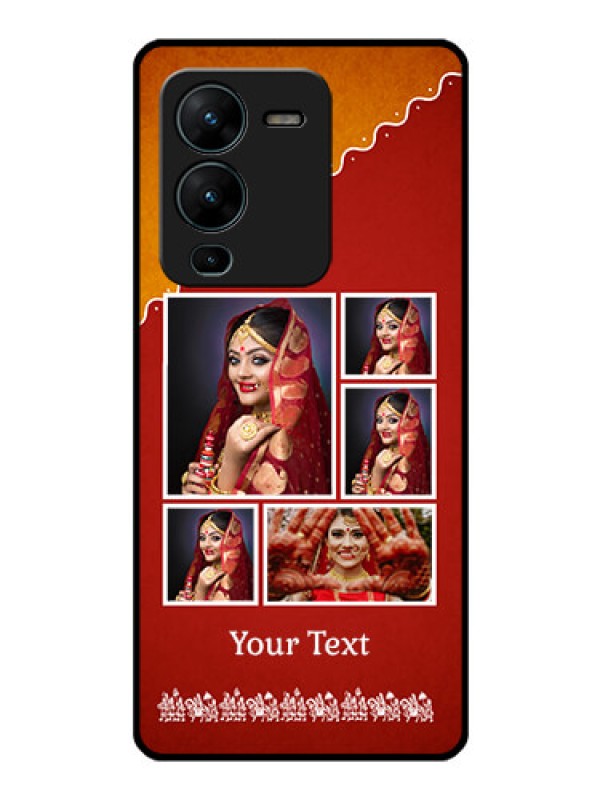 Custom Vivo V25 Pro 5G Personalized Glass Phone Case - Wedding Pic Upload Design