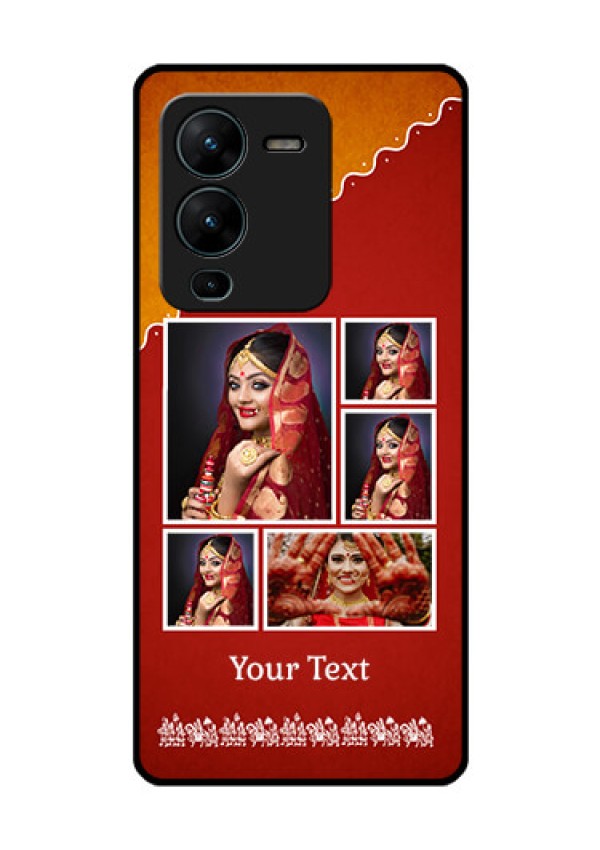 Vivo V25 Pro 5G Personalized Glass Phone Case - Wedding Pic Upload Design