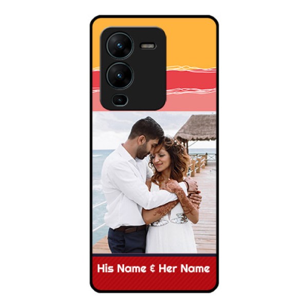Vivo V25 Pro 5G Custom Glass Mobile Case - Colorful Case Design