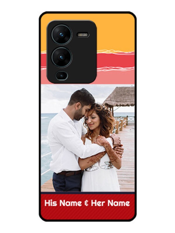 Custom Vivo V25 Pro 5G Custom Glass Mobile Case - Colorful Case Design