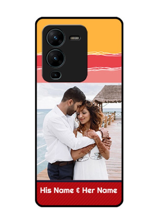 Vivo V25 Pro 5G Custom Glass Mobile Case - Colorful Case Design