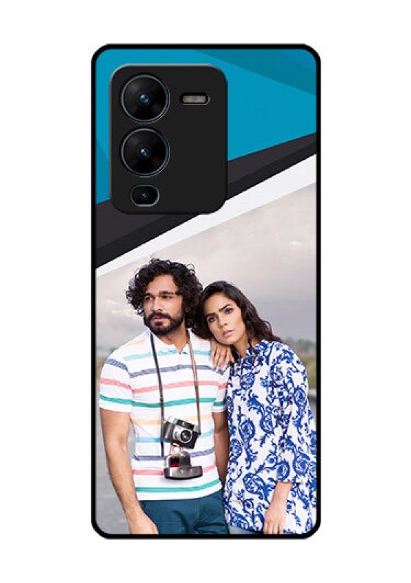 Vivo V25 Pro 5G Photo Printing on Glass Case - Simple Pattern Photo Upload Design