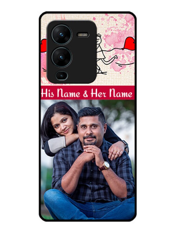 Custom Vivo V25 Pro 5G Photo Printing on Glass Case - You and Me Case Design