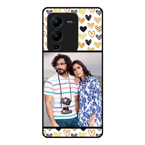 Vivo V25 Pro 5G Photo Printing on Glass Case - Love Symbol Design