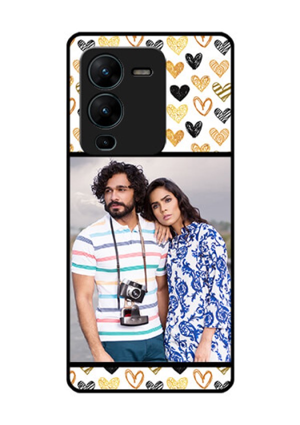 Vivo V25 Pro 5G Photo Printing on Glass Case - Love Symbol Design