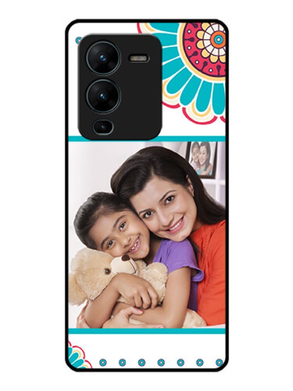 Custom Vivo V25 Pro 5G Custom Glass Phone Case - Flower Design