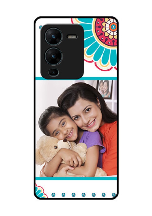 Vivo V25 Pro 5G Custom Glass Phone Case - Flower Design