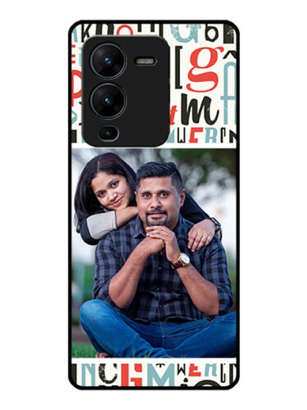 Custom Vivo V25 Pro 5G Personalized Glass Phone Case - Alphabet Design