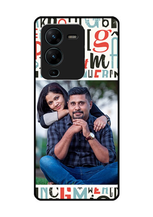 Vivo V25 Pro 5G Personalized Glass Phone Case - Alphabet Design