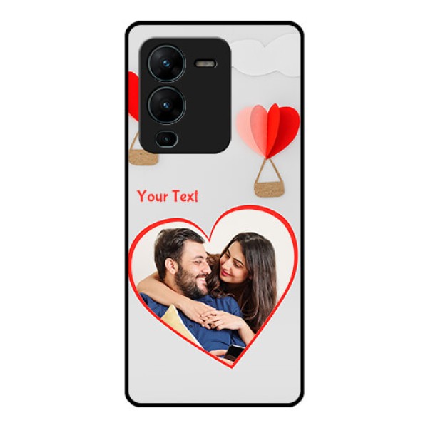 Vivo V25 Pro 5G Custom Glass Mobile Case - Parachute Love Design Vivo V25 Pro 5G Custom Glass Mobile Case - Parachute Love Design