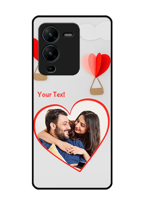 Vivo V25 Pro 5G Custom Glass Mobile Case - Parachute Love Design