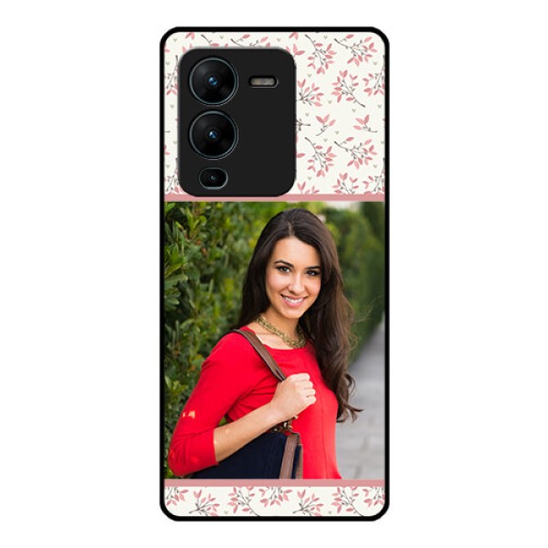 Vivo V25 Pro 5G Custom Glass Phone Case - Premium Floral Design