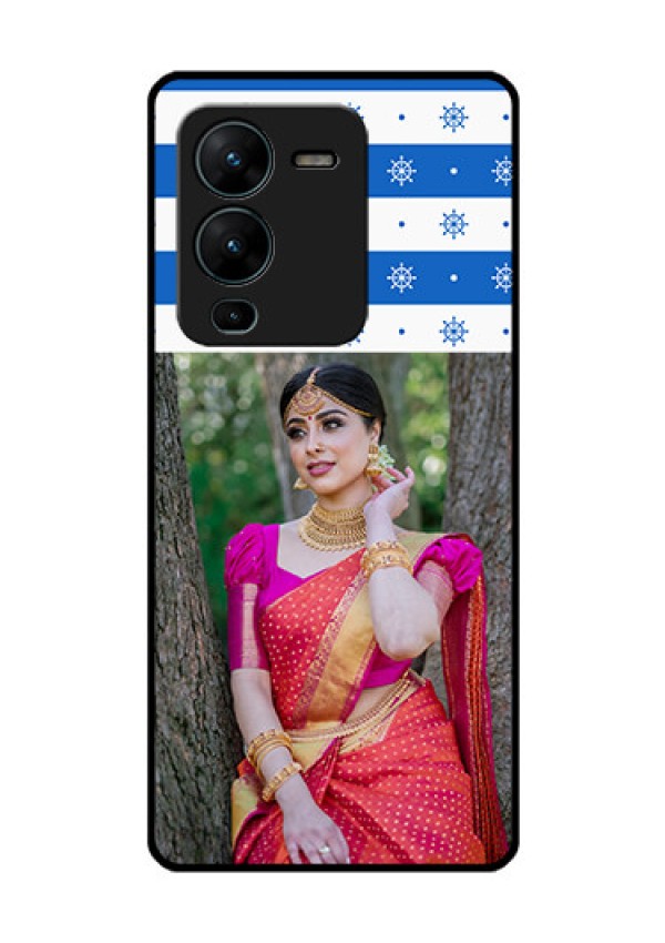 Vivo V25 Pro 5G Photo Printing on Glass Case - Snow Pattern Design