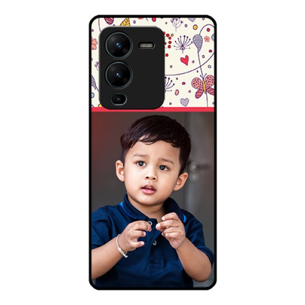 Vivo V25 Pro 5G Custom Glass Mobile Case - Premium Floral Design