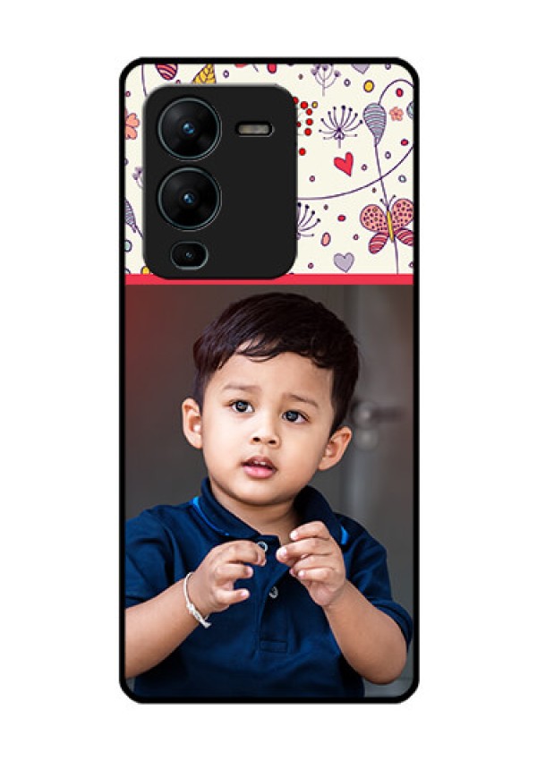Vivo V25 Pro 5G Custom Glass Mobile Case - Premium Floral Design