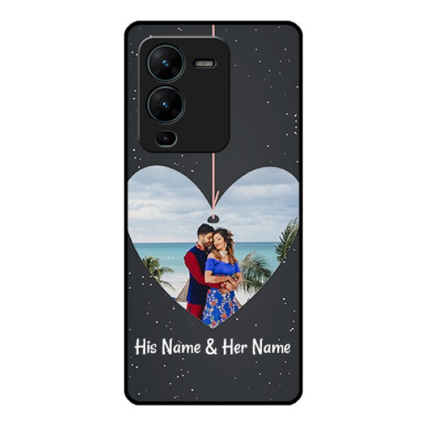 Vivo V25 Pro 5G Custom Glass Phone Case - Hanging Heart Design