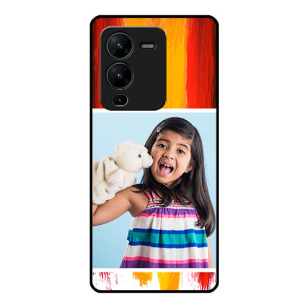 Vivo V25 Pro 5G Personalized Glass Phone Case - Multi Color Design