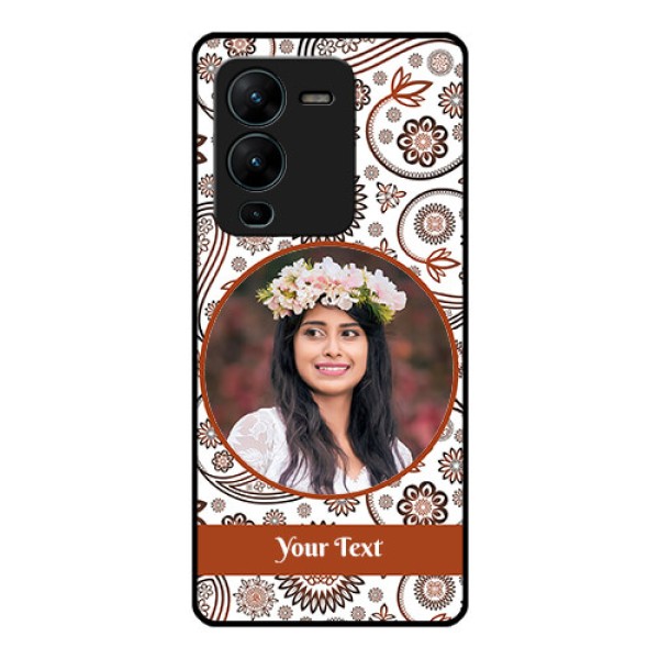 Vivo V25 Pro 5G Custom Glass Mobile Case - Abstract Flower Design