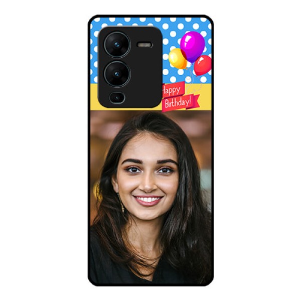 Vivo V25 Pro 5G Custom Glass Mobile Case - Happy Birthday Design
