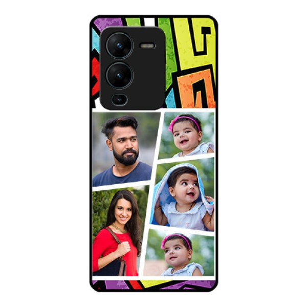 Vivo V25 Pro 5G Custom Glass Phone Case - Graffiti pattern Design