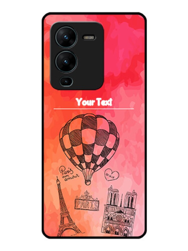 Custom Vivo V25 Pro 5G Custom Glass Phone Case - Paris Theme Design