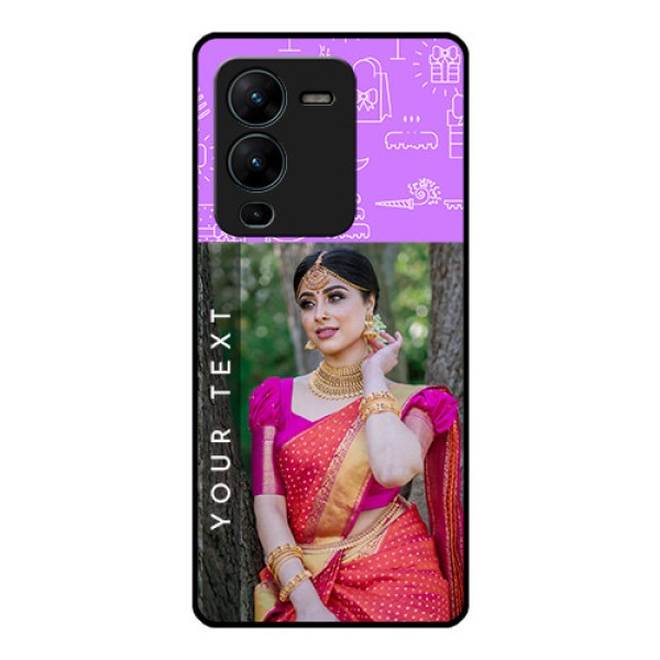 Vivo V25 Pro 5G Custom Glass Mobile Case - Birthday Icons Design