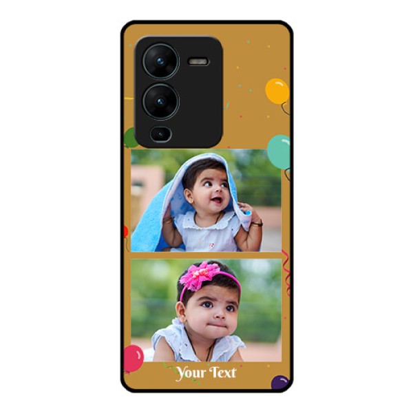 Vivo V25 Pro 5G Personalized Glass Phone Case - Image Holder with Birthday Celebrations Design Vivo V25 Pro 5G Personalized Glass Phone Case - Image Holder with Birthday Celebrations Design
