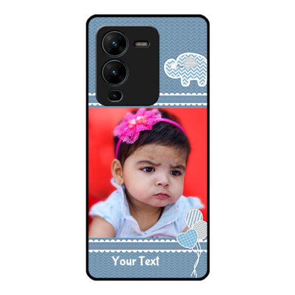 Vivo V25 Pro 5G Photo Printing on Glass Case - with Kids Pattern Design