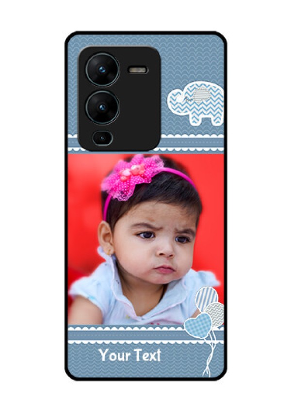 Vivo V25 Pro 5G Photo Printing on Glass Case - with Kids Pattern Design