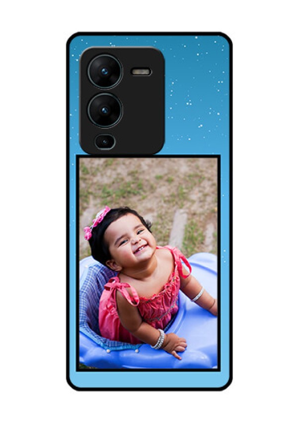 Vivo V25 Pro 5G Custom Glass Mobile Case - Wave Pattern Colorful Design