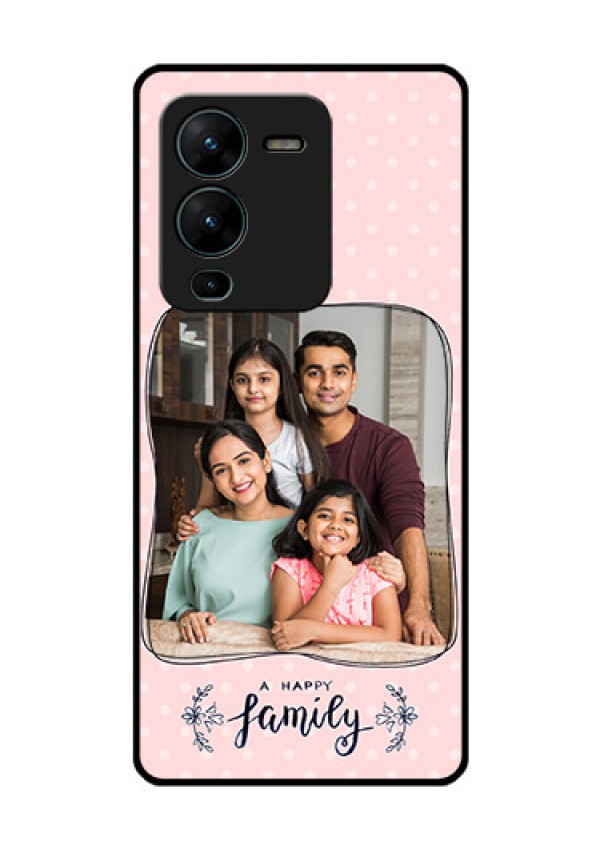 Vivo V25 Pro 5G Custom Glass Phone Case - Family with Dots Design