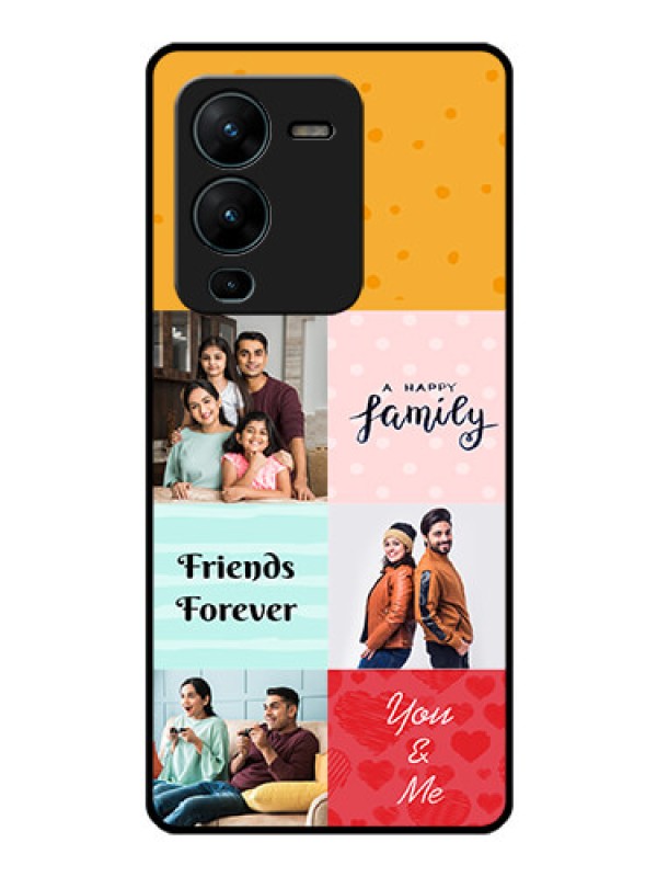 Custom Vivo V25 Pro 5G Personalized Glass Phone Case - Images with Quotes Design
