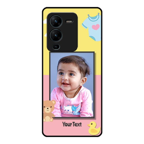 Vivo V25 Pro 5G Photo Printing on Glass Case - Kids 2 Color Design Vivo V25 Pro 5G Photo Printing on Glass Case - Kids 2 Color Design