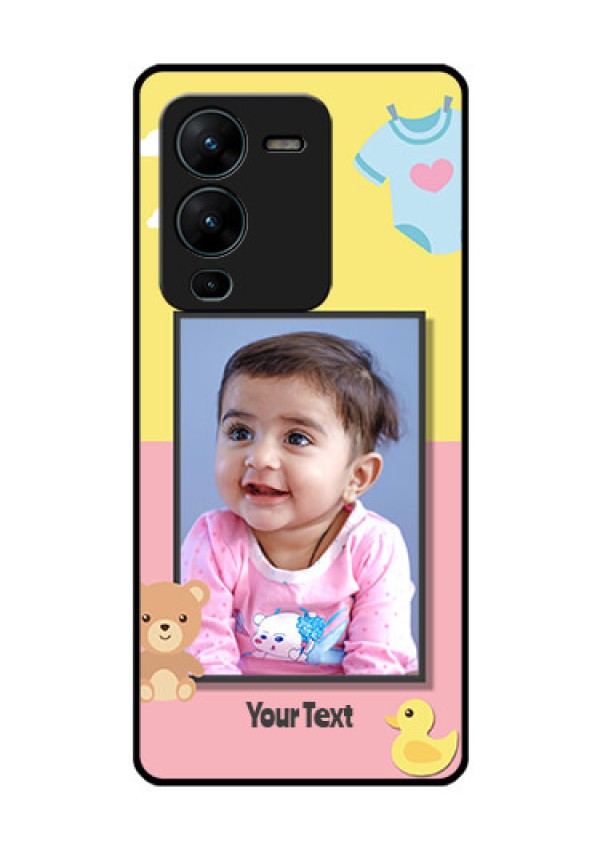 Vivo V25 Pro 5G Photo Printing on Glass Case - Kids 2 Color Design