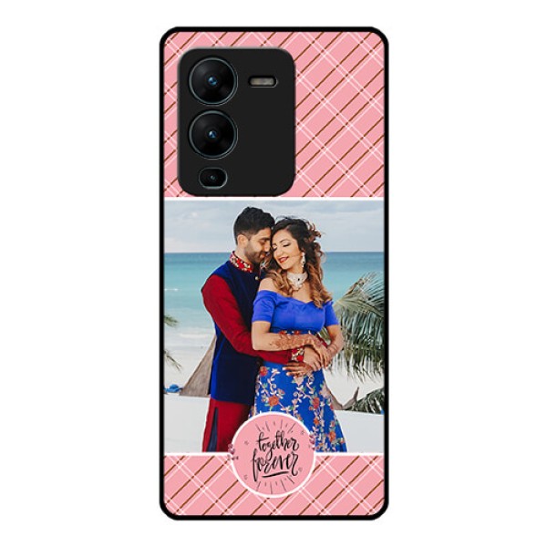 Vivo V25 Pro 5G Personalized Glass Phone Case - Together Forever Design