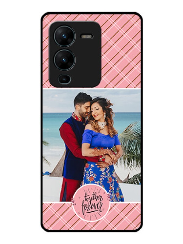 Custom Vivo V25 Pro 5G Personalized Glass Phone Case - Together Forever Design