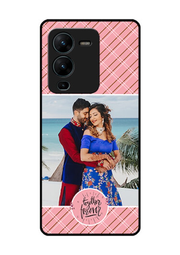 Vivo V25 Pro 5G Personalized Glass Phone Case - Together Forever Design