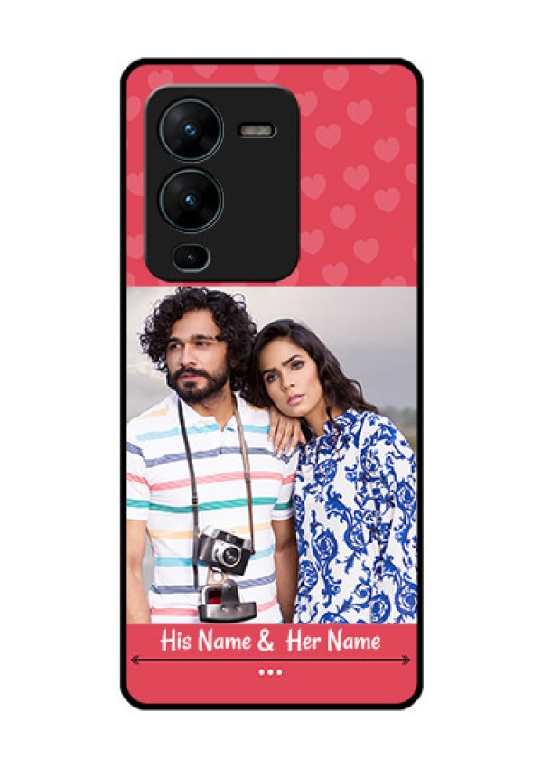 Vivo V25 Pro 5G Photo Printing on Glass Case - Simple Love Design