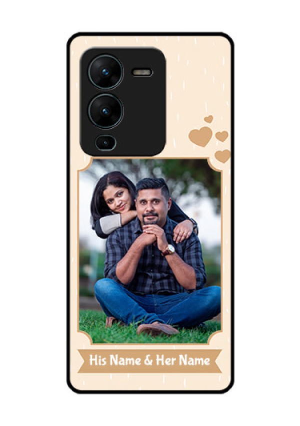Vivo V25 Pro 5G Custom Glass Phone Case - with confetti love design
