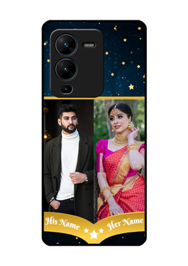 Vivo V25 Pro 5G Custom Glass Phone Case - Galaxy Stars Backdrop Design