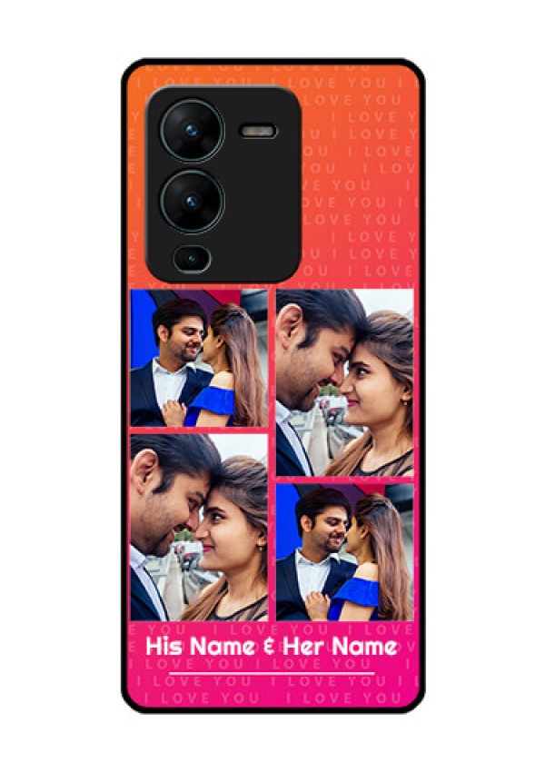 Vivo V25 Pro 5G Custom Glass Phone Case - I Love You Pink Design