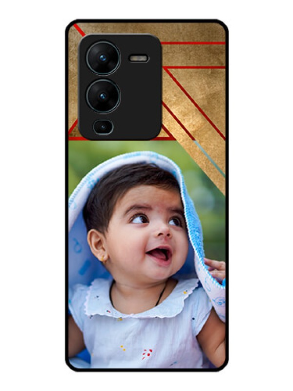 Custom Vivo V25 Pro 5G Personalized Glass Phone Case - Gradient Abstract Texture Design