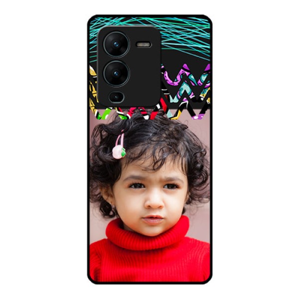Vivo V25 Pro 5G Personalized Glass Phone Case - Neon Abstract Design